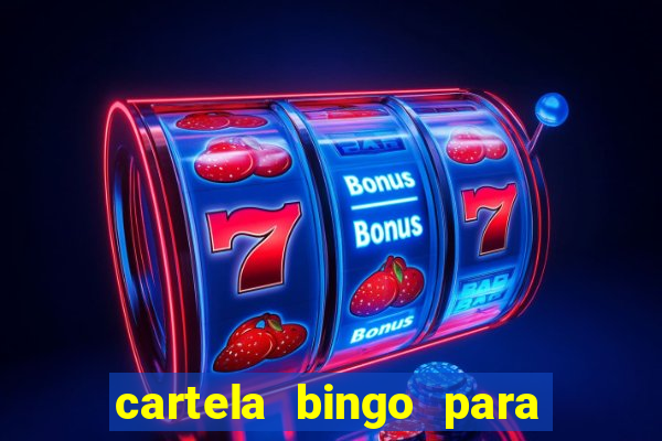 cartela bingo para cha de cozinha imprimir gratis