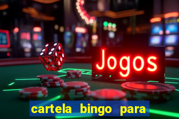 cartela bingo para cha de cozinha imprimir gratis
