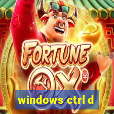 windows ctrl d