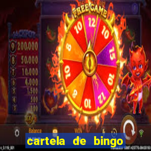 cartela de bingo pra imprimir