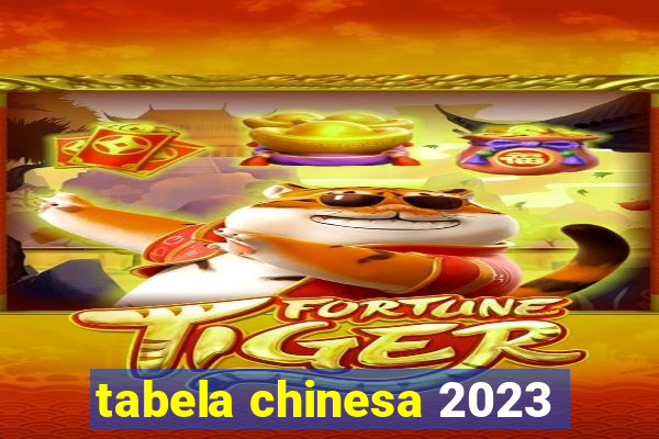 tabela chinesa 2023