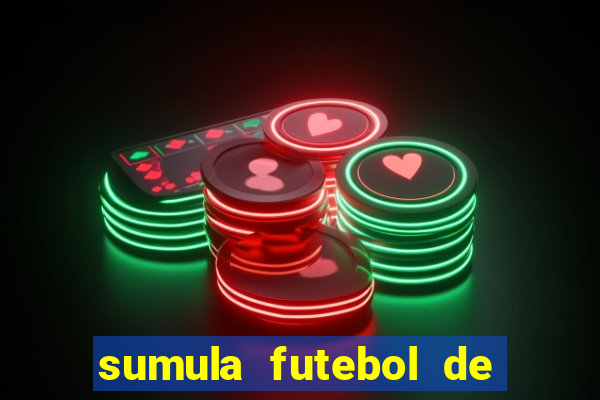 sumula futebol de campo word