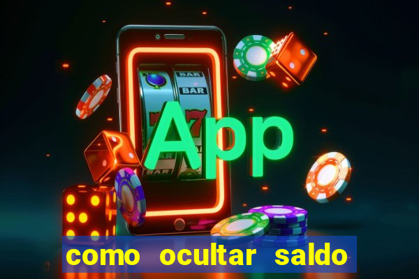 como ocultar saldo na betfair