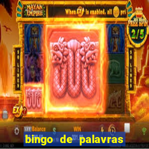 bingo de palavras 3 ano